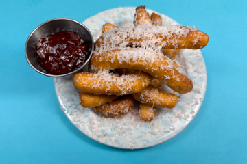 Savoury Cheese Churros with a Chilli Jam dip