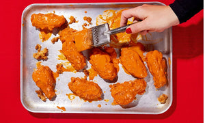 Buffalo hot wings, featuring sauce from Sauce Shop