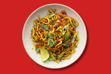 Pork Stir Fry Recipe with Udon Noodles and Spicy Honey Sriracha