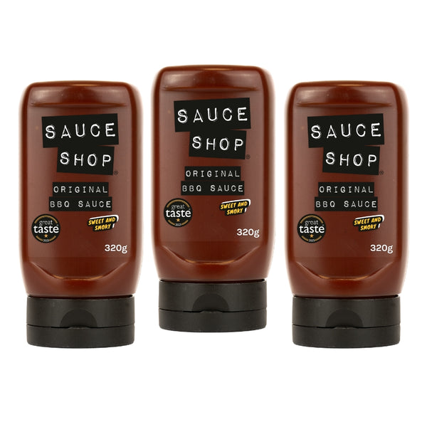 Sauce Shop Original BBQ Sauce Trio in squeezy bottles